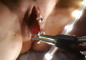 nippleringlover saleable gets multiple rings in improbable pussy lip piercings