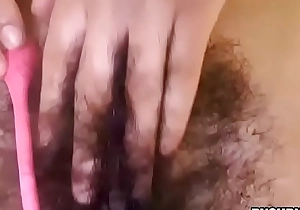 Convenience Pamper Plays With Will not hear of Natural Hairy Bush Pussy