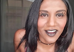 Desi slut wearing black lipstick wants will not hear of chops and tongue around your dick and taste your chops XXX close up XXX fetish