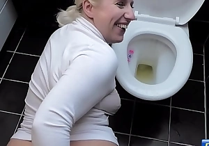 EVA ENGEL: Pervy piss and fuck session first of all the toilet with stepdad