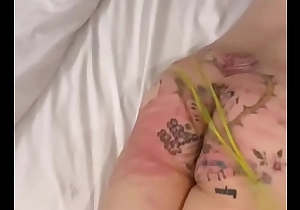 korean spanking, butt tattoo, asshole tattoo, slave, flameon femdom Cruel CBT Burn dick bdsm cigarette 15