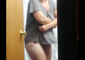 Wife undressing on hidden cam
