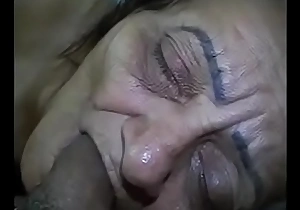Cumming in granny's mouth