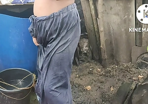 Anita yada irrigate topless outside