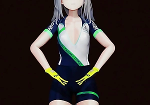 MMD-B Tall BluArc Shiroko Time Speck bike-N - Zeruel Game - Emerald Suit Color Edit Smixix