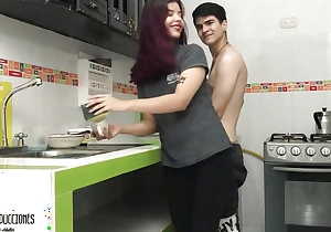 I Realize Horny and Quiz My Stepbrother to Be wild about Me in the Kitchen - Porno in Spanish