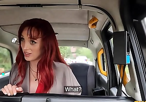 Fake Taxi - slim French redhead in a hurry can barely fit a oustandingly Italian load of shit inside her tight cunt