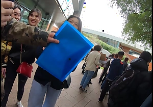 Chinese women attack hong kong student