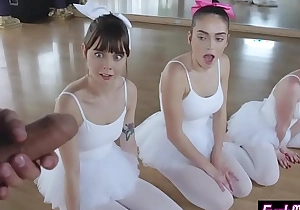 Flexible ballerina teens smashed by a new perv instructor