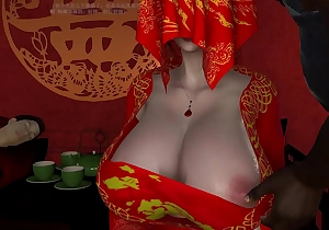 3D big boobs Chinese wife cheating with big cock and got orgasm