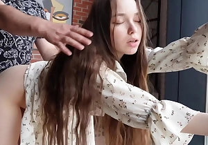 My stepsister doesn't mind fucking on the floor.