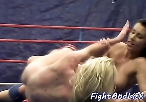 Lesbian minority wrestling added to pussylicking